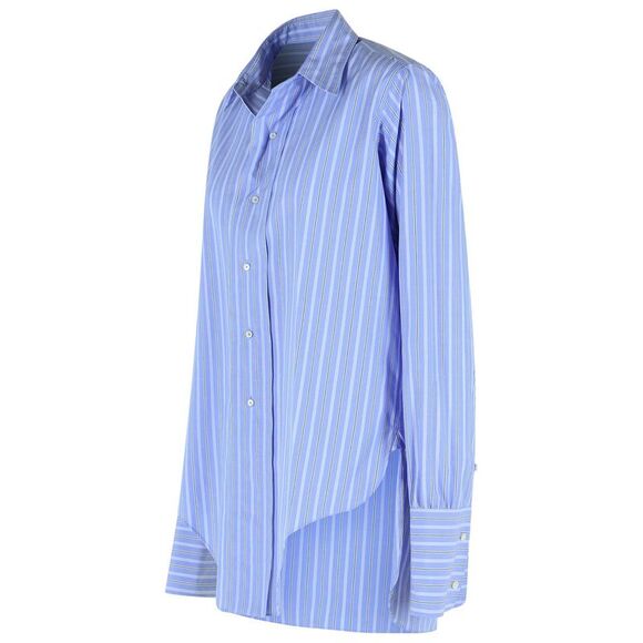 Maison Margiela Light Blue Cotton Shirt Women
